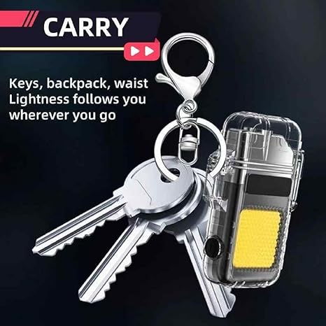 Portable Mini LED Flashlight Lighter  USB Rechargeable