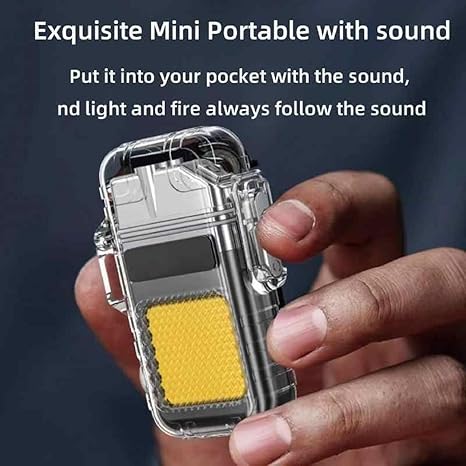 Portable Mini LED Flashlight Lighter  USB Rechargeable