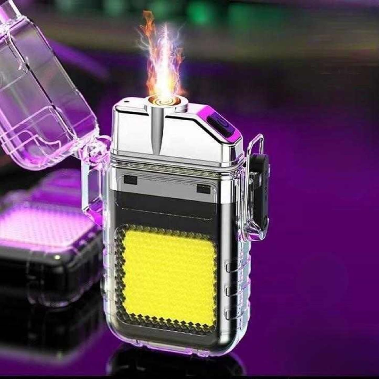 Portable Mini LED Flashlight Lighter  USB Rechargeable