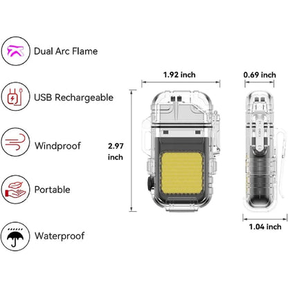Portable Mini LED Flashlight Lighter  USB Rechargeable