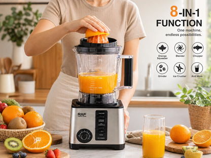 RAF 8-in-1 Electric Blender 4.0L  High Power Food Processor & Juicer System