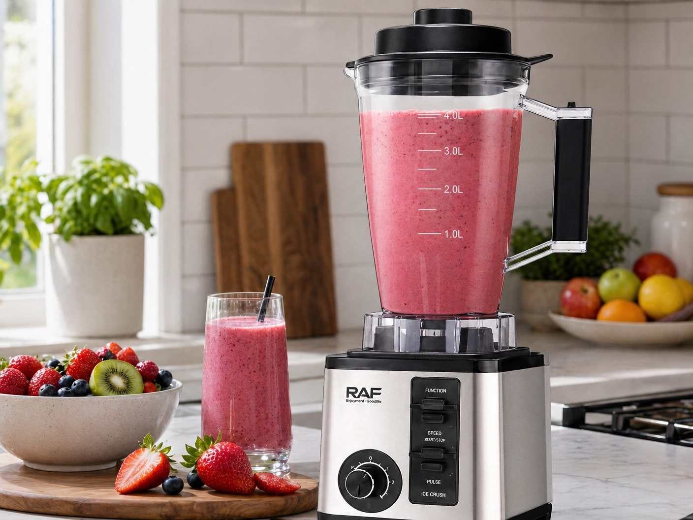 RAF 8-in-1 Electric Blender 4.0L  High Power Food Processor & Juicer System