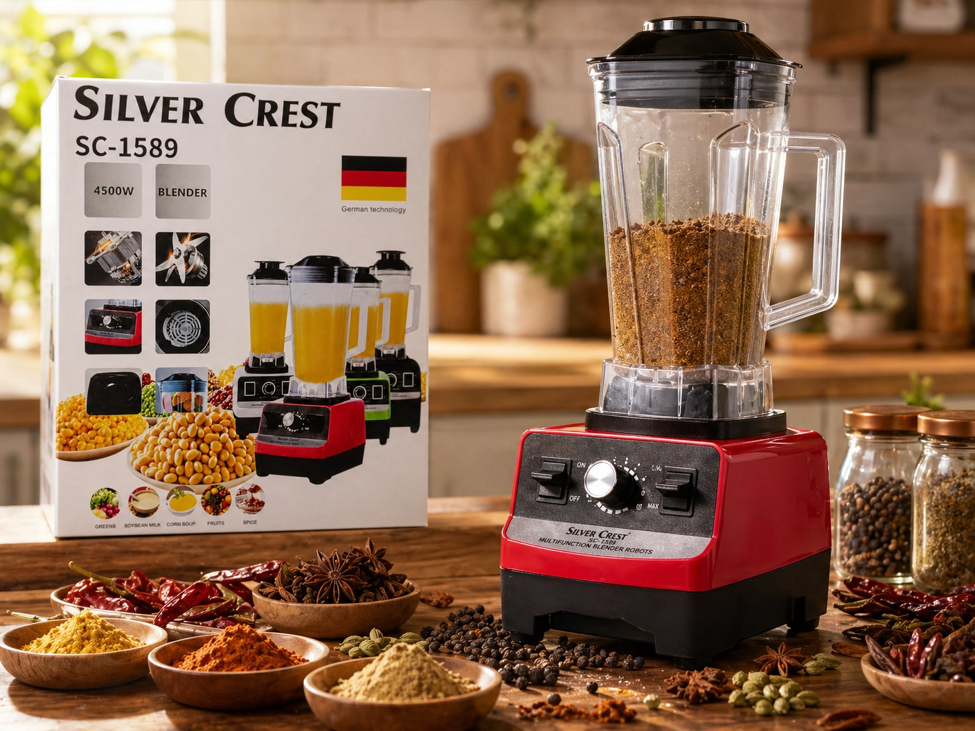 Silver Crest Blender  – 4500W High Power Multi-Function Kitchen Blender
